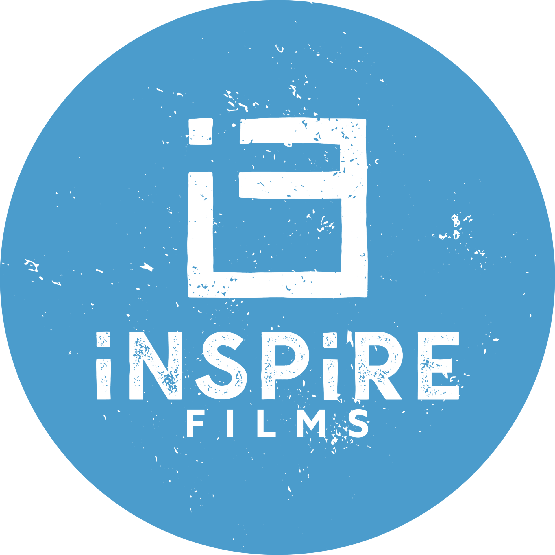 Inspire Logo - Stacked Logo for Social_Blue Stacked logo on blue
